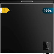 Congelador Arcón Cecotec Negro 199 L Bolero CoolMarket Chest 199 Black E. Congelador, 83,5 cm de altura y 82,5 cm de ancho, Inverter Plus, convertible en frigorífico, Clase E, Fast Freezing