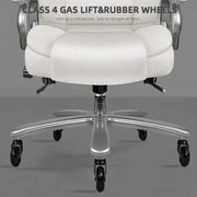 Silla de oficina ejecutiva Bossin para personas grandes y altas, silla ergonómica de 500 libras con soporte lumbar ajustable, respaldo alto y piel sintética para computadora
