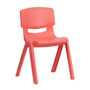Paquete de 10 sillas escolares apilables de plástico de Flash Furniture con altura de asiento de 13.25 pulgadas