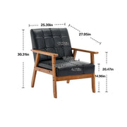 Juego de 2 sillas decorativas de estilo moderno de mediados de siglo con mesa auxiliar