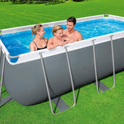 Kit de piscina sobre suelo Bestway Steel Pro Max - 412 cm x 201 cm x 122 cm - Gris oscuro