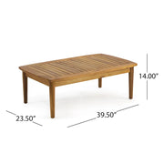 Set de conversación para exteriores de 4 plazas de madera de acacia Willowbrook de Christopher Knight Home
