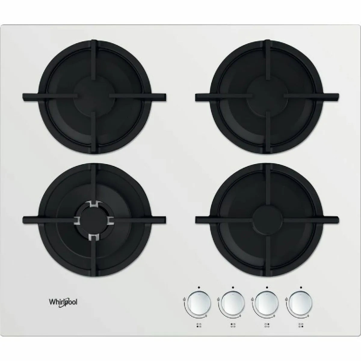 Placa de gas Whirlpool AKT 625/WH, integrada, color blanco, 4 zonas