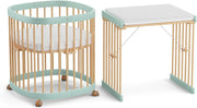 Cuna 7 en 1 tweeto®: cuna de madera evolutiva | cuna de colecho y cuna de barrotes de altura regulable | convertible en cama infantil y parque de juegos (haya natural)
