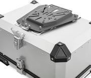 Set Top Case Moto Aluminio 65L + respaldo pasajero Bagtecs XB65 Plata