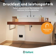 Calentador de paso Vaillant VED E 24/8 resistente a la presión 24kW 400V regulación continua pantalla digital 0010023779 clase energética A