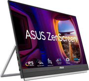 ASUS ZenScreen MB229CF – Monitor portátil de 22 pulgadas (21,5 visibles) FHD (1920 x 1080), IPS, 100 Hz, USB-C PD 60 W, altavoces, asa de transporte, soporte integrado, abrazadera en C