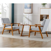 Juego de 2 sillas decorativas de estilo moderno de mediados de siglo con mesa auxiliar