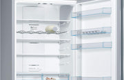 Frigorífico combi Bosch KGN36NWEA Serie 2, 186 x 60 cm, 215 L de refrigeración y 87 L de congelación, NoFrost: nunca más tendrá que descongelar, iluminación LED para una distribución uniforme de la luz