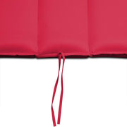 CASARIA® Juego de 2 tumbonas, incluye cojín, para 2 personas, color rojo oscuro, plegables, resistentes a la intemperie, madera, tumbona de jardín, ergonómicas, capacidad de carga de 160 kg, certificadas FSC®, tumbona basculante, balcón, 154x60 cm