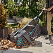 Recolector de hojas y césped 3566-20 con ajuste de altura del cepillo para césped, terraza y jardín recolector de hojas