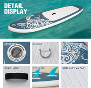 FEATH-R-LITE Tabla de paddle surf inflable para adultos SUP con dos configuraciones de accesorios diferentes