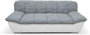 Colección DOMO. Sofá Splash, 3 plazas, sofá, conjunto de tapicería, 232 x 96 x 76 cm (ancho x fondo x alto), blanco-gris