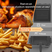 Freidora de aire Cosori, Dual Blaze Twinfry, compartimentos flexibles, 10 L
