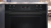 Siemens EQ211KAAB Set de horno empotrable iQ300, combinación de horno y placa integrable de 60 cm de ancho, precalentamiento rápido, esmalte brillante color granito, aire caliente 3D, zona para asados, negro