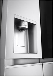 Frigorífico Side by Side LG GSGV81PYLL, Clase E, 635 L, Instaview, frigorífico con congelador, dispensador de hielo, hielo picado y agua, Total NoFrost, compresor Smart Inverter, Wi-Fi