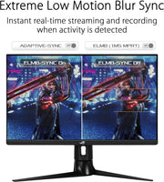ASUS ROG XG27AQ - Monitor Gaming para PC de 27" WQHD - Panel Fast IPS - 170Hz - 1ms - 2560x1440 - 400cd/m² - DisplayPort, 2X HDMI y 2X USB - Nvidia G-Sync - Altavoces - DisplayHDR 400 - ELMB Sync.