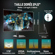Minifire Monitor Gamer para PC de 24.5 pulgadas, 300Hz, Fast IPS, FHD 1080P, 1ms, 16:9, FreeSync, 120% sRGB, ángulo de visión amplio de 178°, VESA, HDMI 2.0 y DP1.4, cuidado ocular - (MFG25X1 Pro)