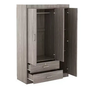 Armario de 3 puertas con estantes y 2 cajones, ropero para ropa 4A - ModernLuxe