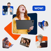 Tableta MESWAO de 15,6 pulgadas, MES-B3 Android 14 Tablet grande con pantalla IPS, Helio G99 Octa-Core, 6GB RAM+128GB ROM (1TB TF), 12000mAh, BT5.0, WiFi 2.4G/5G, cámara de 32MP