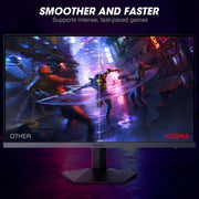 Monitor Gaming KOORUI de 27 pulgadas, 240Hz, FHD, 1ms, Adaptive Sync (1920 x 1080p, DCI-P3 90%, SRGB 100%, HDMI, DisplayPort, VESA 75x75)