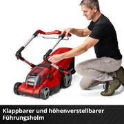 Cortacésped inalámbrico Einhell RASARRO 36/42 Kit Power X-Change (36V, 42 cm de ancho de corte, hasta 725 m², motor sin escobillas, caja colectora de 50L, función de mulching, incl. 2x 5,2Ah + 1x cargador doble)