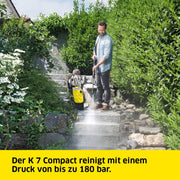 Limpiadora de alta presión Kärcher K 7 Premium Power Home, presión: 180 bares, caudal: 600 l/h, rendimiento de superficie: 60 m²/h, potencia: 3000 W, enrollador de mangueras, con pistola, boquilla turbo, lanza pulverizadora