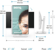 Monitor BenQ GW2790QT (27 pulgadas, QHD, IPS, cargador USB-C, DP/HDMI, diseño ergonómico, micrófono con cancelación de ruido) compatible con MacBook