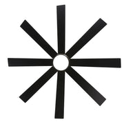 Ventilador de techo negro de 65 pulgadas y 8 aspas con luz y control remoto