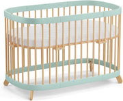 Cuna 7 en 1 tweeto®: cuna de madera evolutiva | cuna de colecho y cuna de barrotes de altura regulable | convertible en cama infantil y parque de juegos (haya natural)