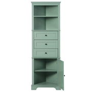Gabinete alto triangular con cajones y estantes ajustables