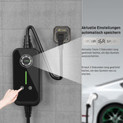Oryxearth JATRHG Cargador EV de 3,6 kW Tipo 2 16 A, cable de 5 m, portátil y monofásico - Estación de carga para coches eléctricos (P1 3,6 kW 5 m)