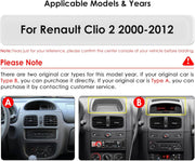 Autorradio Ossuret para Renault Clio 2 2000-2012, pantalla táctil Android 13 de 9 pulgadas, 2+32 GB, navegación GPS con Carplay, Android Auto, WiFi, Bluetooth, control al volante (Tipo B)