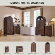 Despensa de cocina alta arqueada de 71", armario de almacenamiento moderno con 3 estantes ajustables, 6 estantes en la puerta, para cocina, sala de estar