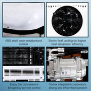Aire acondicionado de techo inverter ultradelgado para autocaravanas, caravanas, camping, camiones y furgonetas (solo refrigeración, 12 V)