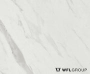 WFL GROUP Mesa de comedor redonda extensible con efecto mármol blanco - Mesa de estilo loft con patas de metal - Mesa industrial para salón - Ahorro de espacio - Mármol blanco - 100 a 180 cm