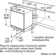 Congelador integrable Bosch GIV11ADC0 Serie 6, 95 kWh/año, 70 l, LowFrost, FreshSense, 72 x 56