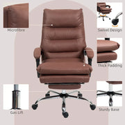 Vinsetto Silla de Oficina Reclinable con Masaje de Vibración y Calor de Microfibra