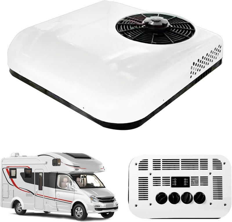 Aire acondicionado de techo inverter ultradelgado para autocaravanas, caravanas, camping, camiones y furgonetas (solo refrigeración, 12 V)