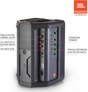 JBL EON ONE Compact - Sistema de PA personal todo en uno recargable, batería intercambiable, ligero y portátil, entradas múltiples, funciones de mezclador profesional - Negro