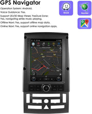 Autorradio Android 14 con pantalla vertical de 9,7" para Peugeot 407 2004-2011, compatible con Carplay / Android Auto, mandos en el volante, WiFi, 4G, AM/FM, 4 núcleos, 2GB de RAM