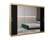 Armario Tokyo 2 de 2 puertas correderas 200/250/62 3 puertas (Decoepure/Negro)