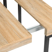 IDMarket - Mesa consola extensible Toronto 10 personas 235 cm diseño industrial