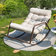 Mecedora extra grande y cómoda para exteriores FINCATI, sillón reclinable tipo Papasan de 450 lb para interiores, para todas las estaciones