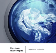 Corberó - Lavadora de carga superior 6.5kg | CLACSM6524 | 1200 RPM | 16 programas, función vapor, ECO, limpieza de tambor | Inicio diferido | Lavado rápido | Planchado fácil | Indicadores LED | Blanco
