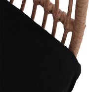 Lisa Design - Rosano - juego de 4 taburetes - efecto ratán - madera y negro, Negro/Madera