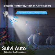 Cámara de seguridad exterior inalámbrica EZVIZ 2K+ con modo AOV, cámara PT con batería, detección de personas y vehículos, visión nocturna a color y defensa activa, WiFi 6, CB8 Lite 4MP + panel solar de 5W