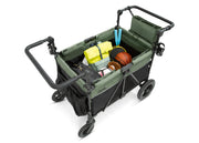 Jeep Wrangler Deluxe Stroller Wagon for 4 Kids – Removable Canopy, Cooler Bag, Modular Seats, XXL Storage, All-Terrain Tires, Adjustable Handlebars