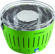 LotusGrill Classic (verde lima), la barbacoa de carbón sin humo/parrilla de mesa con puerto USB en varios colores alegres. Garantizado: siempre con la tecnología más reciente.