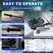 Motor fueraborda de gasolina 2500 W 3,5 HP 12 km/h 2 tiempos 4000-5000 rpm - Inflable - Con hélice de tres palas - Sistema de encendido CDI para botes inflables, botes de hierro